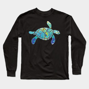 Cool turtle sea mandala t-shirt Long Sleeve T-Shirt